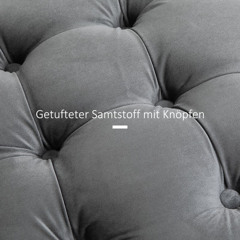 Säilytysrahi vintage-tyyliin, kangas ja metalli 55 x 55 x 42 cm, tummanharmaa