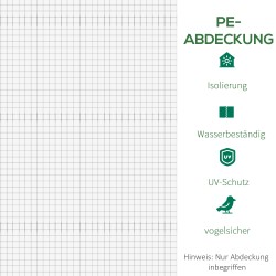 Kasvihuoneen vaihtopeite PE-kangas 300 x 200 x 200 cm läpikuultava