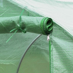 Kasvihuoneen vaihtokate 3 x 3 x 2 m tunnelikasvihuoneeseen, PE-muovi, vihreä