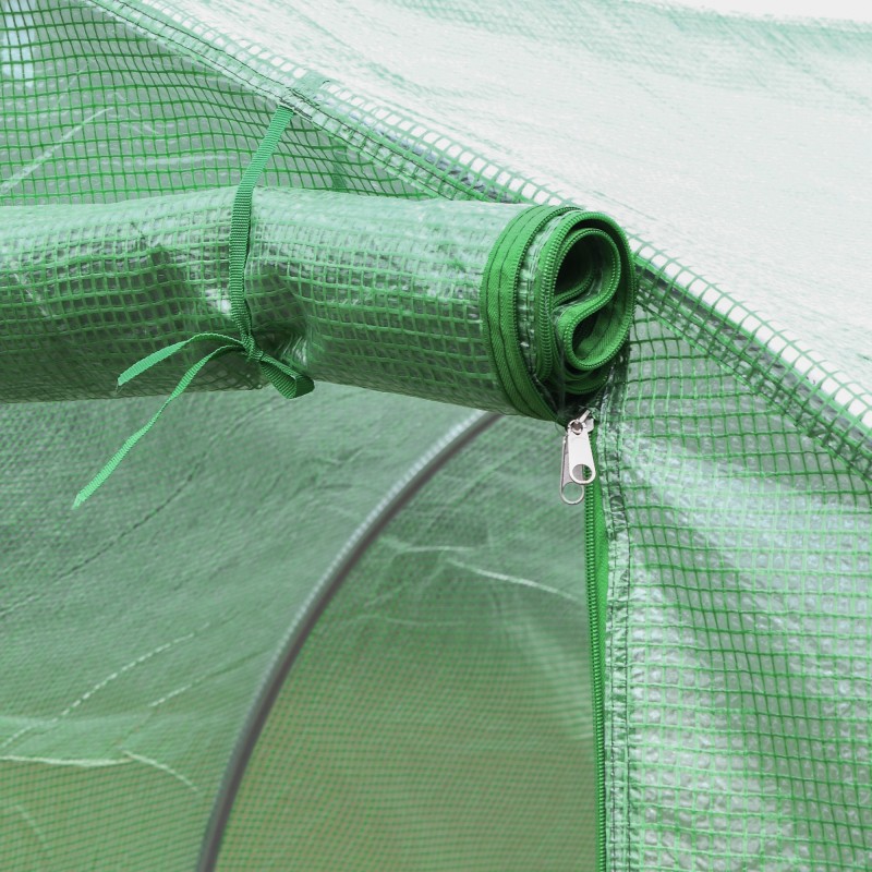 Kasvihuoneen vaihtokate 3 x 3 x 2 m tunnelikasvihuoneeseen, PE-muovi, vihreä