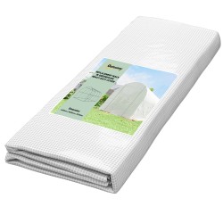 Kasvihuoneen vaihtopeite tunnelikasvihuoneeseen PE 4 x 2 m valkoinen ovi ja 8 ikkunaa