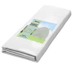 Kasvihuoneen vaihtopeite PE 3 x 3 m rullattava ovi ja 6 ikkunaa valkoinen