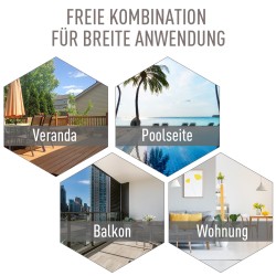 Taittotuoli ulkokäyttöön metallirunko 58 x 64 x 94 cm 2 kpl harmaa