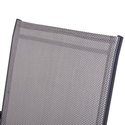 Taittotuoli ulkokäyttöön metallirunko 58 x 64 x 94 cm 2 kpl harmaa