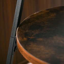 Naulakkoteline eteiseen, metallirunko ja MDF, 45 x 45 x 180 cm, musta/ruskea