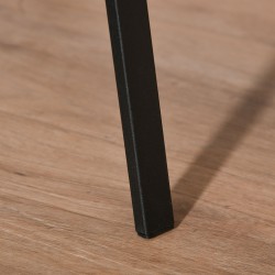 Naulakkoteline eteiseen, metallirunko ja MDF, 45 x 45 x 180 cm, musta/ruskea