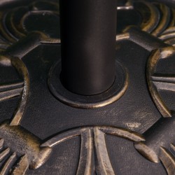 Aurinkovarjon jalka 13 kg, HDPE/ sementti/ metalli, Ø48 cm, adapterit 35/38/48 mm, pronssi