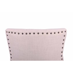 Tyylikäs pehmustettu ruokapöydän tuoli kankaalla ja koristeompeleilla