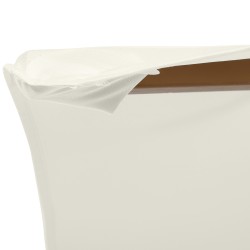 Aurinkovarjo ulkokäyttöön bamburunko Ø 2,5 m valkoinen