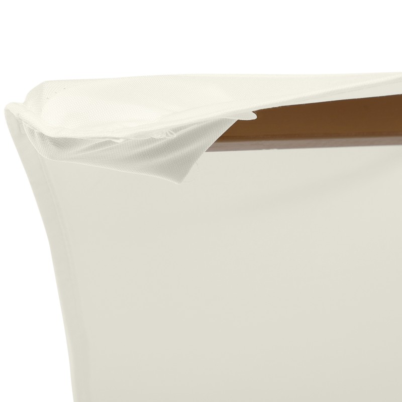 Aurinkovarjo ulkokäyttöön bamburunko Ø 2,5 m valkoinen