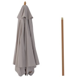 Aurinkovarjo bamburunko Ø 2,5 m harmaa parvekkeelle ja puutarhaan