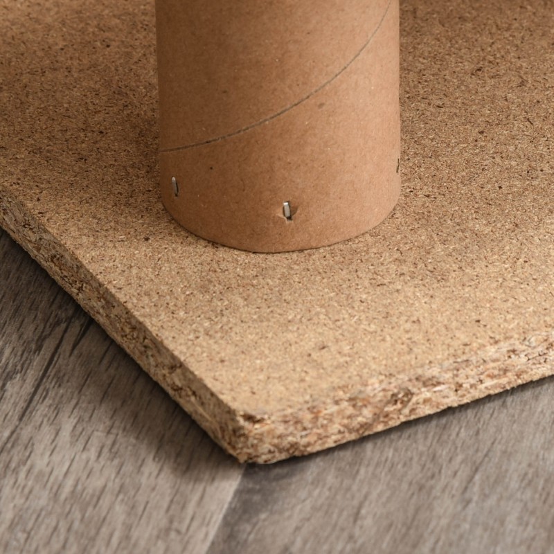 Lemmikkiportaat 4 askelmaa pienille koirille ja kissoille, lastulevy ja flanelli, 60 x 35 x 44 cm, beige