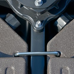 Aurinkovarjon jalustan lisäpainot 4-osainen setti, täytettävä HDPE, jopa 25 kg/osa, väri kahvi