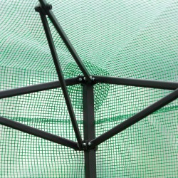 Kasvihuone taitettava PE-teräsrunkoinen 238 x 178 x 240 cm tummanvihreä