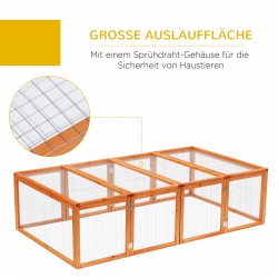 Kanin ja pieneläinten ulkoaitaus kuusipuuta 181x100x48 cm luonnollinen