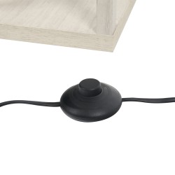 Lattiavalaisin hyllyillä, MDF, 26 x 26 x 160 cm, tammi/valkoinen (ilman lamppua)