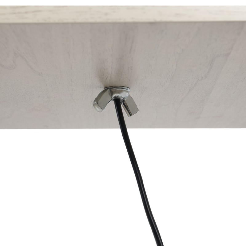 Lattiavalaisin hyllyillä, MDF, 26 x 26 x 160 cm, tammi/valkoinen (ilman lamppua)