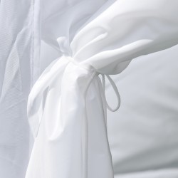 Taitettava paviljonki ulkokäyttöön, teräsrunko, 2 x 2 m, 4 sivuseinää, valkoinen