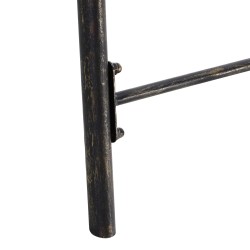 Puutarhakeinu kahdelle ulkokäyttöön, metalli, 167 x 123 x 175 cm, musta kultaisilla sävyillä