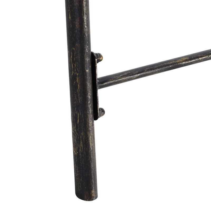 Puutarhakeinu kahdelle ulkokäyttöön, metalli, 167 x 123 x 175 cm, musta kultaisilla sävyillä