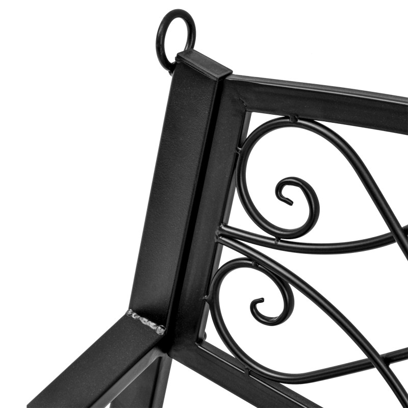 Riippupenkki 2 hengen puutarhakeinu metalli 132 x 63 x 58 cm musta