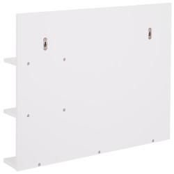 Kylpyhuoneen seinäpeili hyllyillä MDF 60 x 10 x 48 cm valkoinen
