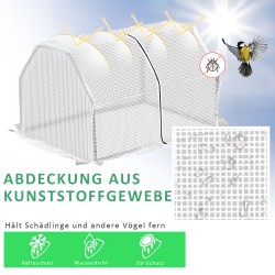 Minikasvihuone parvekkeelle teräsrungolla ja PE-muovikatteella 99 x 71 x 60 cm