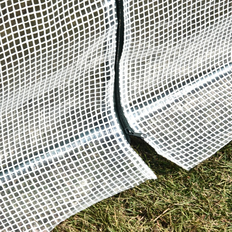 Minikasvihuone parvekkeelle teräsrungolla ja PE-muovikatteella 99 x 71 x 60 cm