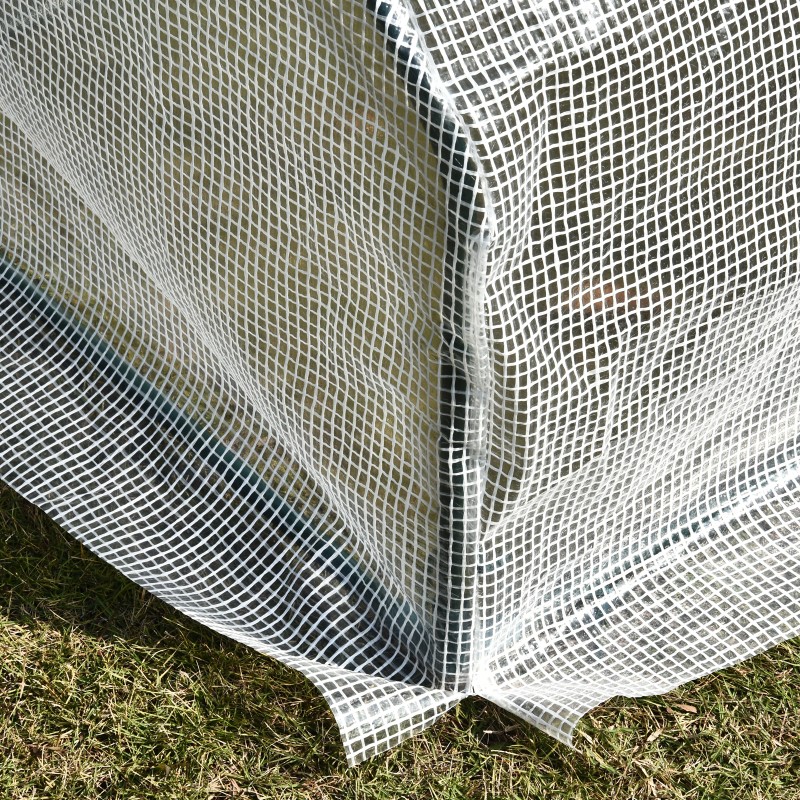 Minikasvihuone parvekkeelle teräsrungolla ja PE-muovikatteella 99 x 71 x 60 cm