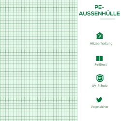 Minikasvihuone tomaateille PE-muovia 120 x 60 x 60 cm vihreä