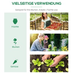 Kasvihuone tomaatille ja vihanneksille, teräsrunko ja PE-kangas, 120 x 60 x 60 cm, valkoinen