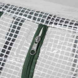 Kasvihuone tomaatille ja vihanneksille, teräsrunko ja PE-kangas, 120 x 60 x 60 cm, valkoinen