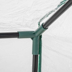 Kasviteltta parvekkeelle ja puutarhaan, PVC-muovi ja teräs, 120 x 60 x 60 cm, läpinäkyvä