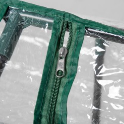 Kasviteltta parvekkeelle ja puutarhaan, PVC-muovi ja teräs, 120 x 60 x 60 cm, läpinäkyvä