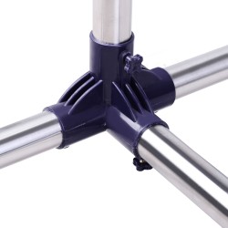 Vaaterekki pyörillä ja jarruilla, säädettävä ruostumaton teräs 86–160 x 45 x 95–170 cm