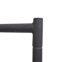 Vaateräkki pyörillä metallia 150 x 60 x 170 cm musta