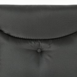 3 hengen puutarhakeinu teräsrungolla ja säädettävällä aurinkokatoksella 278x135x177 cm, musta