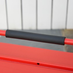 Teräksinen työkalulaatikko 3 tasoa 5 lokeroa 45 x 20 x 34,5 cm punainen