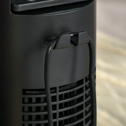 Tornituuletin kaukosäätimellä 117 cm, hiljainen, 70° oskillointi, 4 tilaa, 3 nopeutta, 12 h ajastin, musta