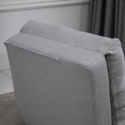 Lattiasohva ja varavuode 2-in-1, säädettävä selkänoja, 60 x 80 x 56 cm, harmaa
