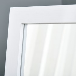 Kokovartalopeili lattia- ja seinäkiinnitys MDF-runko 37 x 37 x 154 cm valkoinen