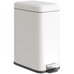 Metallinen poljinroskakori 5 L sisäastialla valkoinen