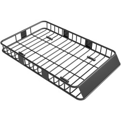 Auton kattokori metallia 162x99x16 cm säädettävä kattoteline 100 kg musta