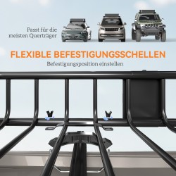 Auton kattokori metallia 162x99x16 cm säädettävä kattoteline 100 kg musta