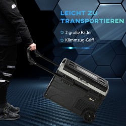 Auton kompressorijääkaappi-pakastin 40 L LED-valaistus 12/24V ja 110–240V harmaa/musta