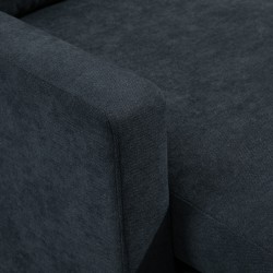 Kulmasohva käännettävällä lepotuolilla, polyesteriverhoilu, 197 x 139 x 91 cm, tummanharmaa