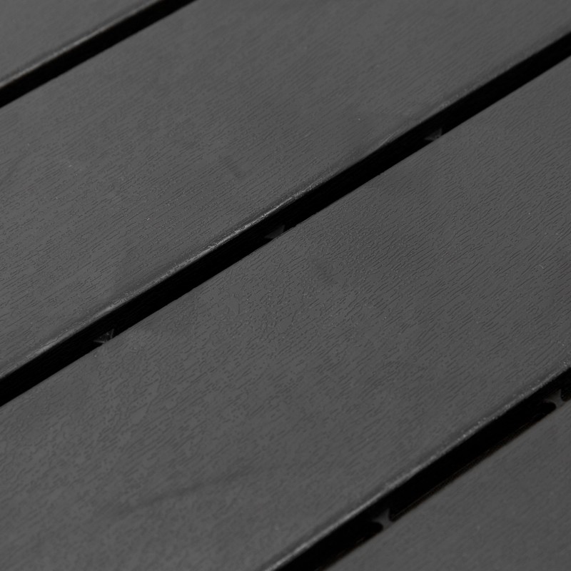 Terassilaatat ja parvekelaatat muovia 30 x 30 cm 9 kpl 0,81 m² musta