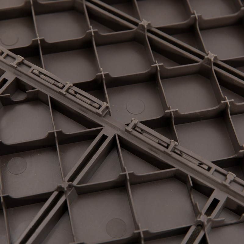 Klikkilaatat terassille ja parvekkeelle PP-muovi 30 x 30 cm 9 kpl 0,81 m² ruskea