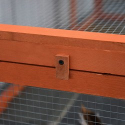 Pieneläinten ulkoaitaus kuusipuuta 180 x 90 x 48 cm oranssi avattava katto