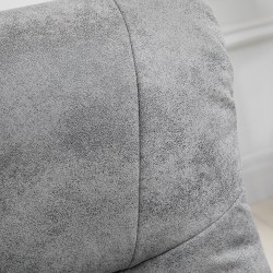 Lepotuoli ja jalkarahi, 360° kääntyvä, 135° kallistuva, mikrokuitu, 78 x 82,5 x 109 cm, harmaa